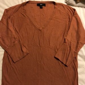 Size S Burnt Orange tunic sweater